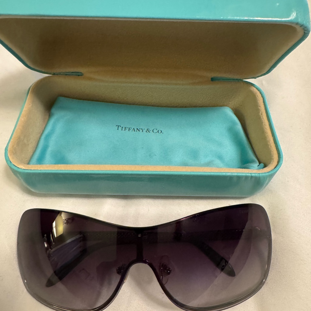 Tiffany & Co. Black Sunglasses With Purple Tint